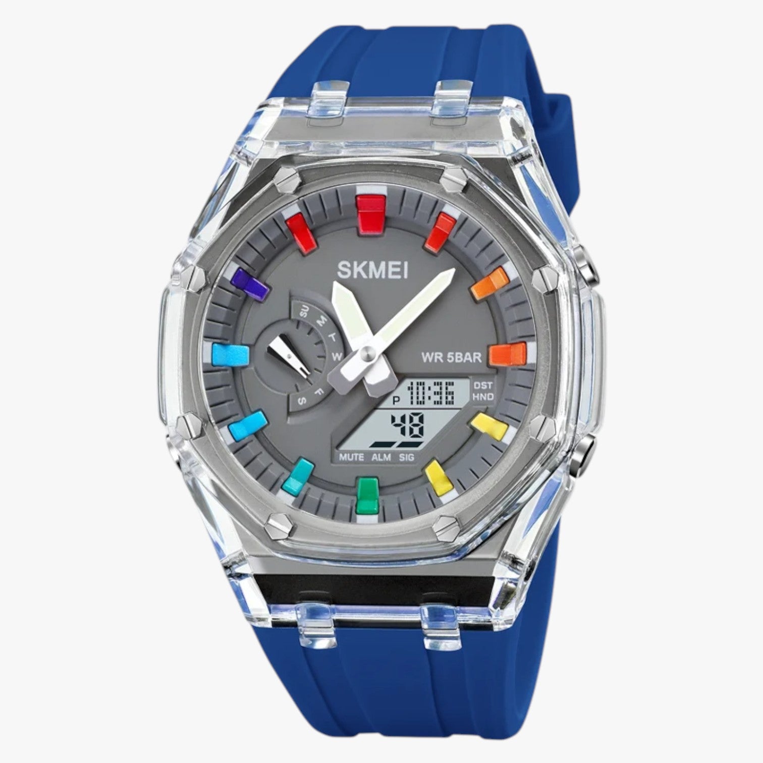 Orologio digitale trasparente da 5 ATM con sveglia e funzioni intelligenti Uomo - - digitale funzioni intelligenti orologio orologio digitale sveglia trasparente uomo watch WATCHES FOR MEN Wristwatch - Concept Palermo