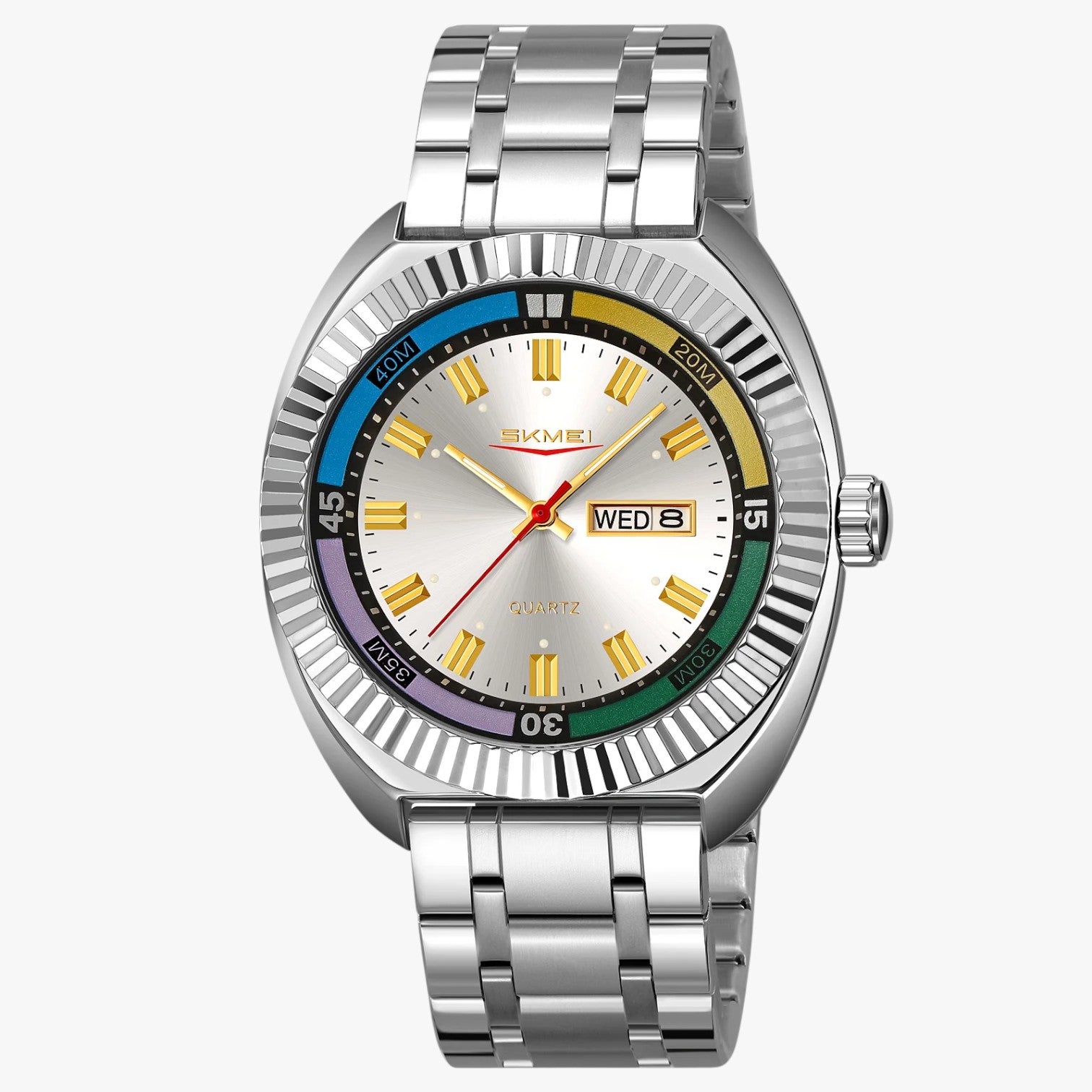 Eleganza durevole - Orologio impermeabile in acciaio inossidabile di Oro Uomo - Acciaio inossidabile Argento - acciaio eleganza impermeabile inossidabile orologio uomo watch watch for men watches WATCHES FOR MEN wistwatches - Concept Palermo