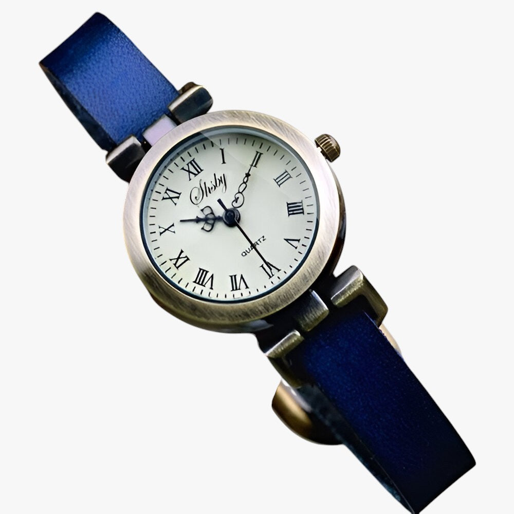 Orologio Donna Shsby Eleganza Vintage in Pelle per Sera - blu - donna eleganza female watch orologio orologio donna pelle sera shsby vintage watch watch for women watches - Concept Palermo