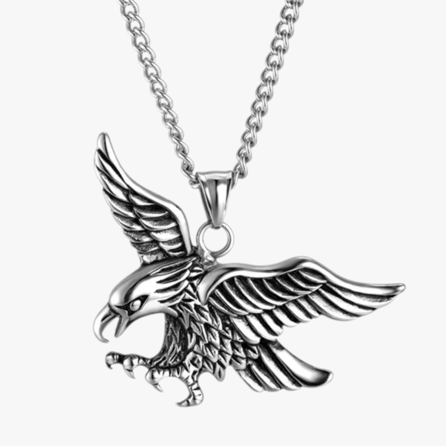 Collana aquila punk in acciaio Lana Uomo - - acciaio aquila collana collana aquila jewelry lana necklace necklace for men NECKLACES punk uomo - Concept Palermo
