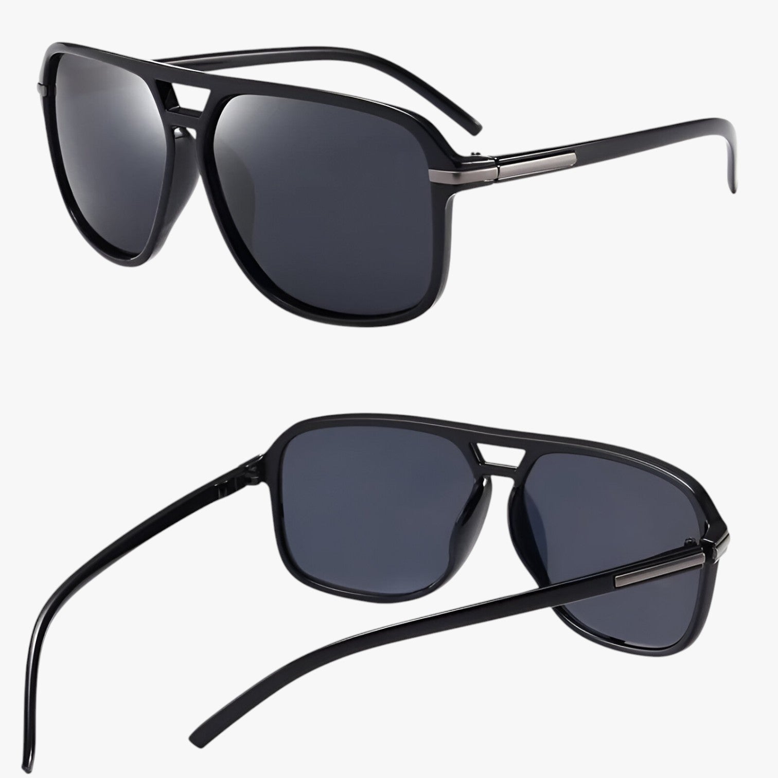 Occhiali da sole a forma di pilota vintage con protezione UV400 Uomo - - forma mens accessory mens sunglasses occhiali occhiali sole pilota protezione sole sunglasses uomo - Concept Palermo
