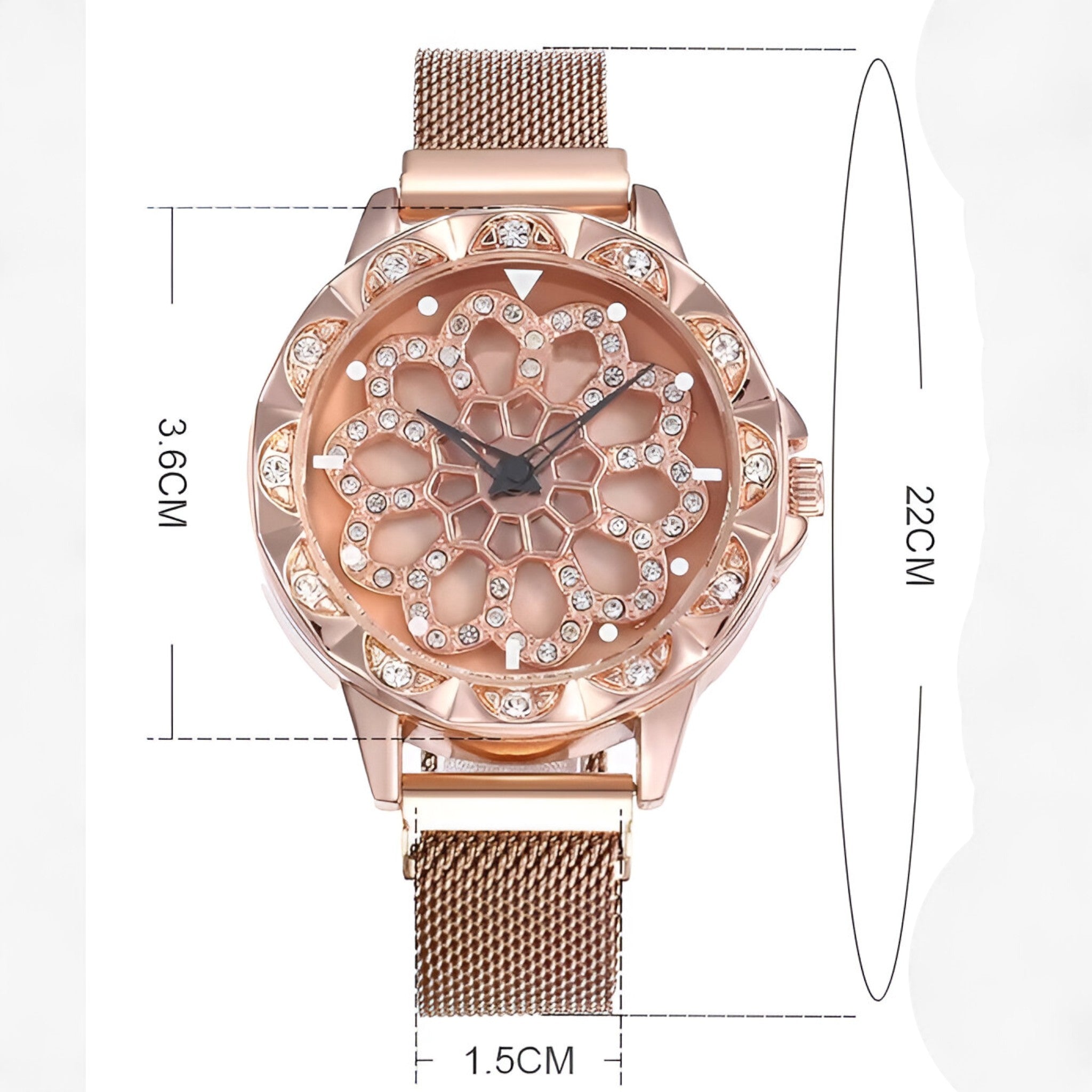Orologio da donna con fibbia magnetica floreale - - donna female watch fibbia floreale magnetica orologio orologio donna watch for women watches - Concept Palermo