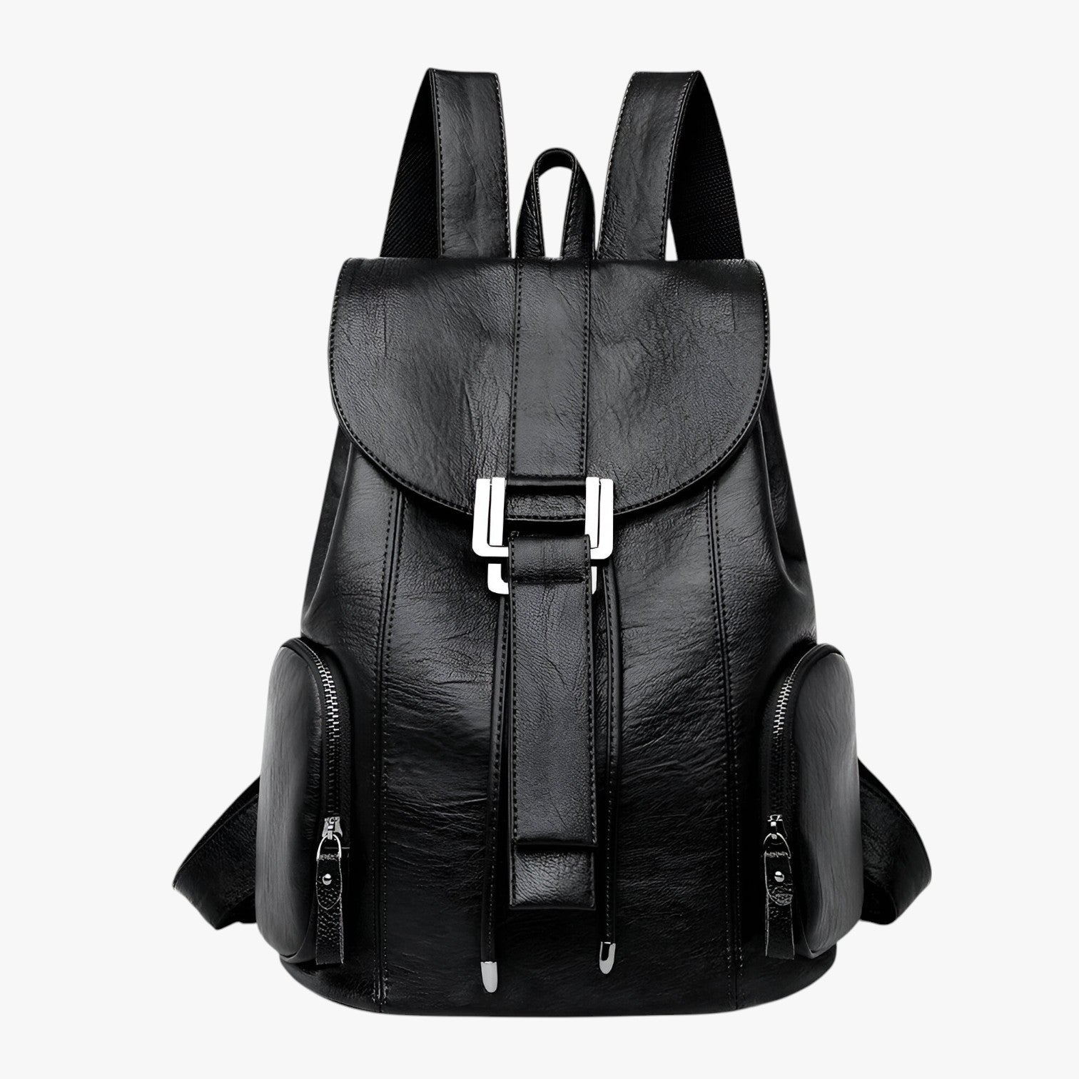 Zaino Grande Capacità in Vera Pelle Nera da Donna, Elegante e Funzionale - Nero - alla Backpacks Bags capacità moda pelle zaino zaino pelle - Concept Palermo