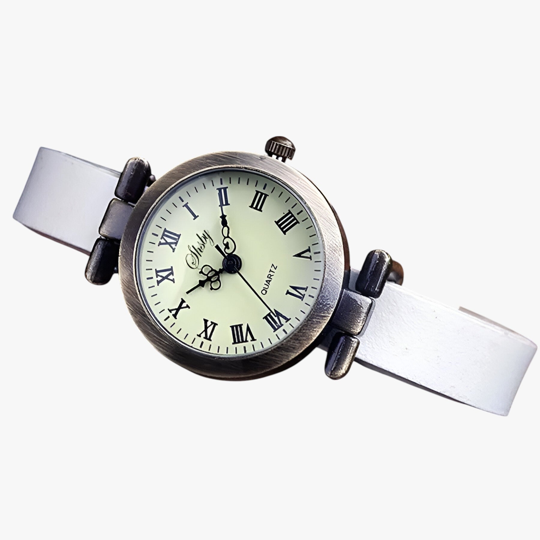 Orologio Donna Shsby Eleganza Vintage in Pelle per Sera - bianco - donna eleganza female watch orologio orologio donna pelle sera shsby vintage watch watch for women watches - Concept Palermo