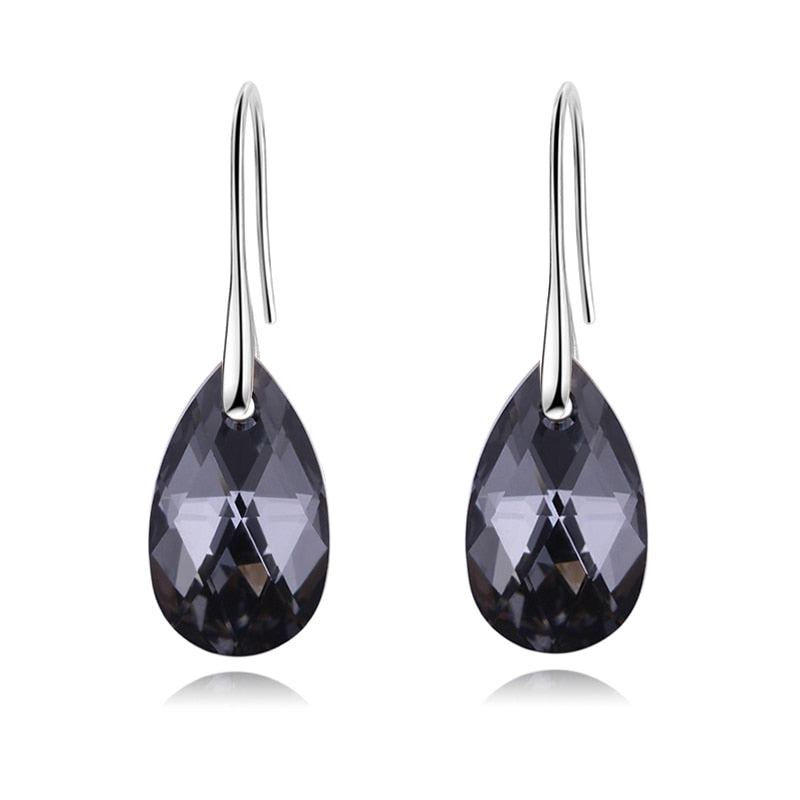 Orecchini a Goccia Donna Eleganti con Cristalli Luminosi Trasparenti - Cristallo SINI - cristallo donna Earrings for Women Girls goccia jewelry New Fashion Earrings orecchini orecchini goccia - Concept Palermo