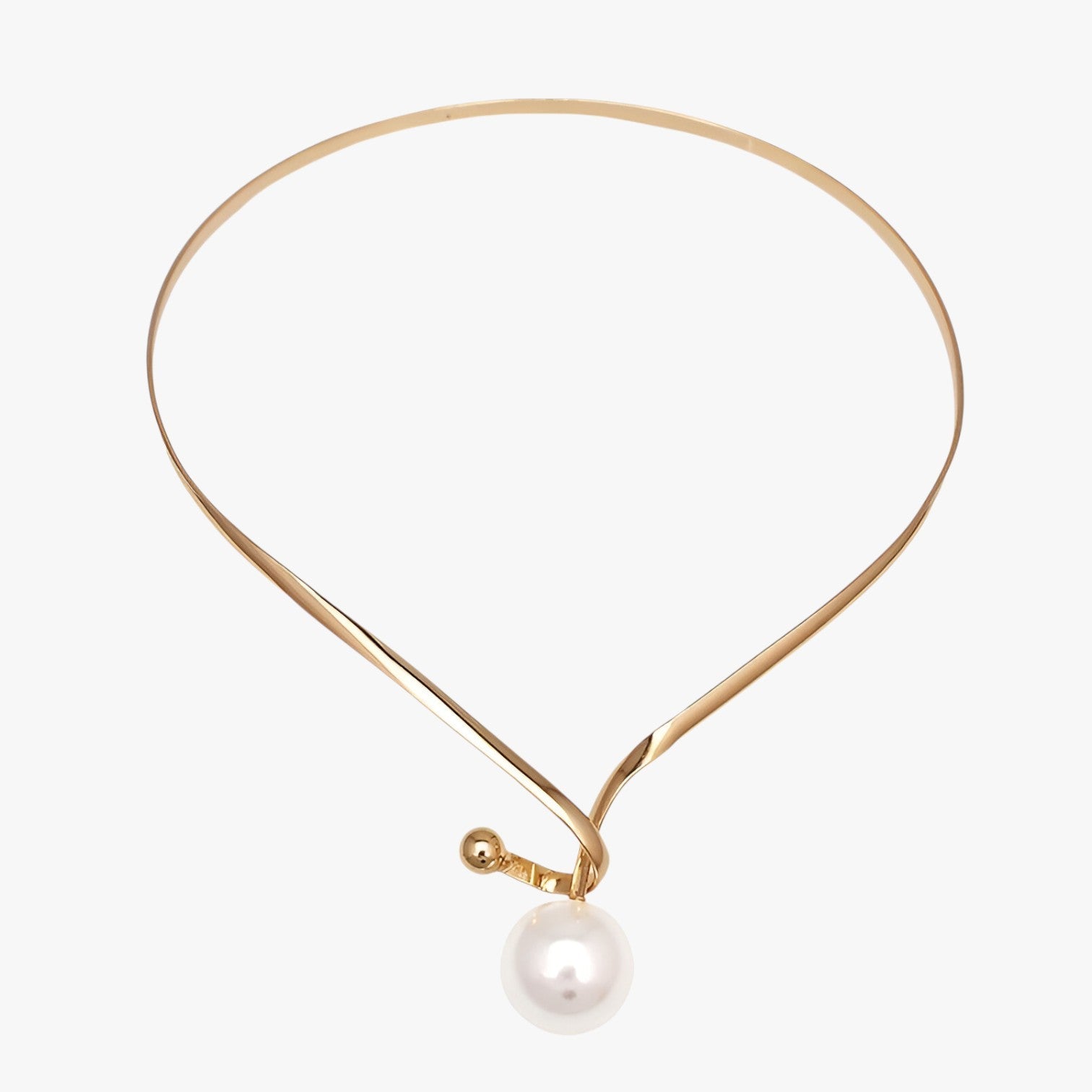 Choker con pendente a forma di perla per un look raffinato Donna - - choker choker pendente donna elegant womens necklaces Fashion Necklaces forma jewelry look Necklace Necklaces for Women pendente perla - Concept Palermo