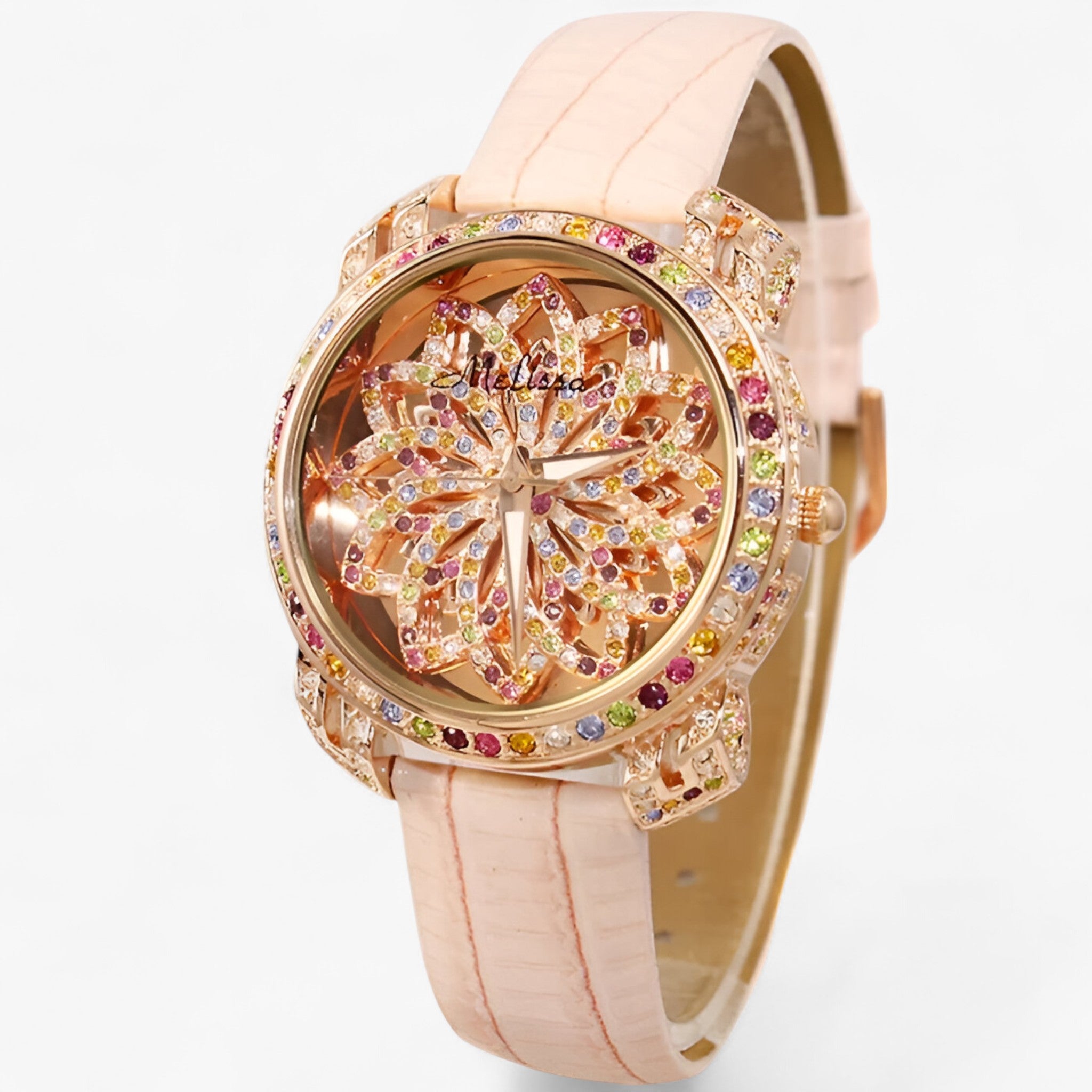 Orologio da donna al quarzo con cristallo a caramella e cinturino in pelle - Beige - caramella cinturino cristallo donna female watch orologio orologio donna pelle quarzo watch for women - Concept Palermo