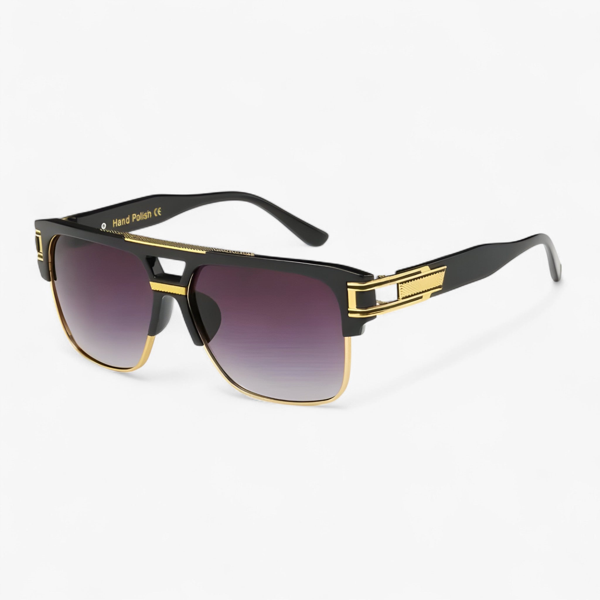 Occhiali da sole quadrati classici a specchio unisex Uomo - Nero lucido - classici Fashion Sunglasses men sunglasses polarized mens sunglasses occhiali occhiali sole Polarized man sunglasses quadrati sole specchio Sunglasses sunglasses polarized men unisex - Concept Palermo