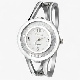 Orologio con bracciale in cristallo Donna - BIANCO - bracciale cristallo donna female watch ladies watch Linen orologio orologio bracciale watch watch for women watches Women - Concept Palermo