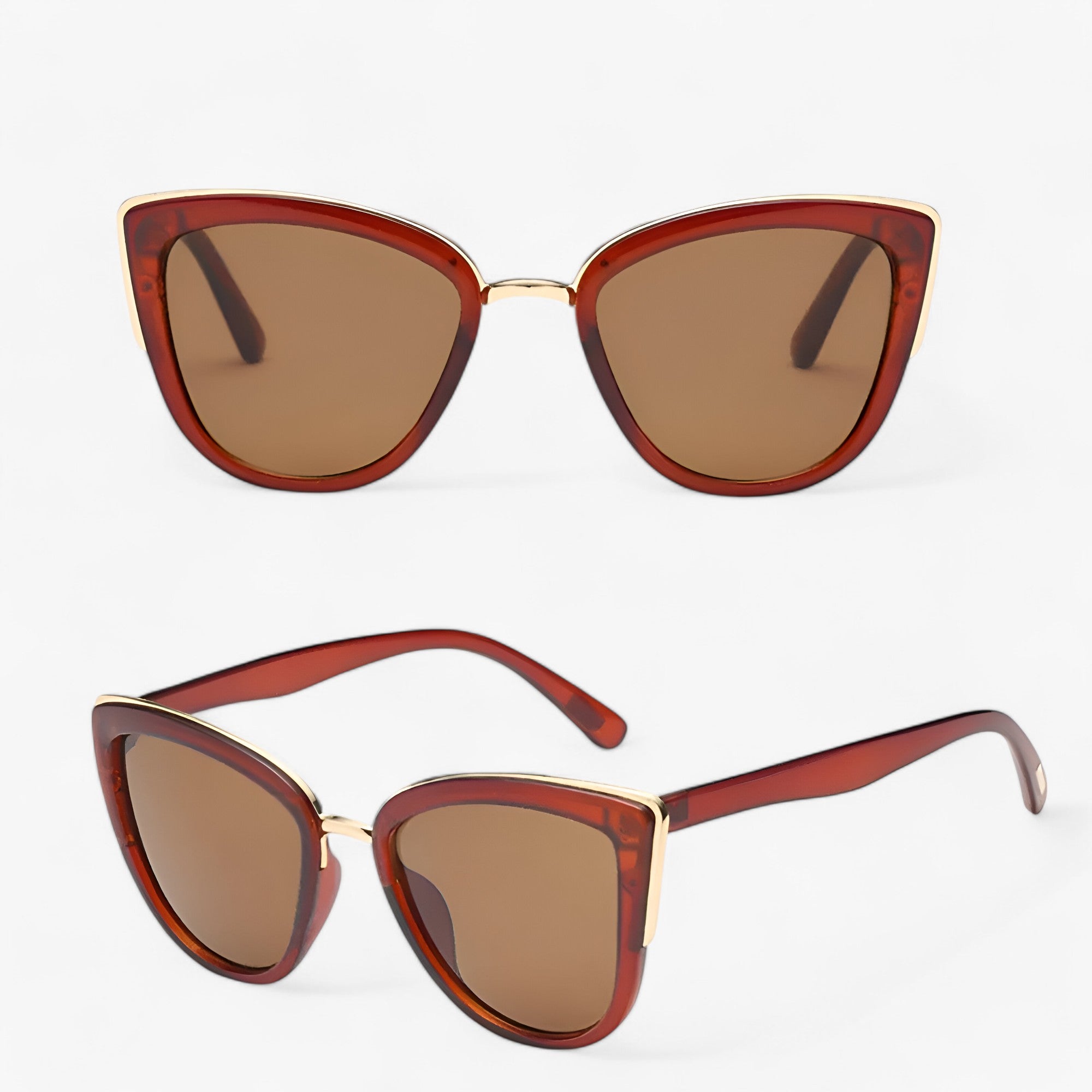 Occhiali da sole a forma di gatto – Stile vintage e protezione UV400 - Tè - forma gatto occhiali occhiali sole protezione sole stile sun glasses sunglasses WOMEN - Concept Palermo