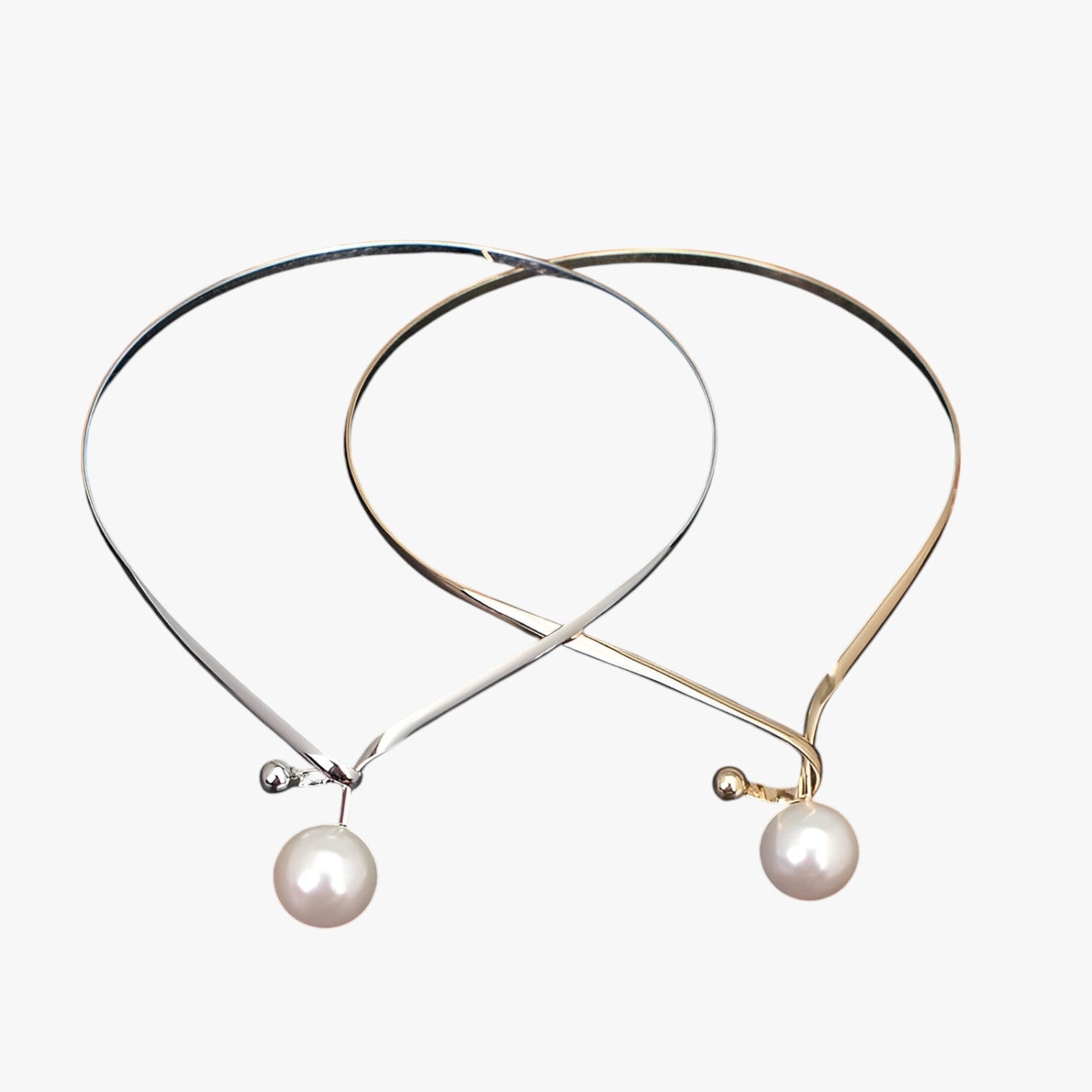 Choker con pendente a forma di perla per un look raffinato Donna - - choker choker pendente donna elegant womens necklaces Fashion Necklaces forma jewelry look Necklace Necklaces for Women pendente perla - Concept Palermo