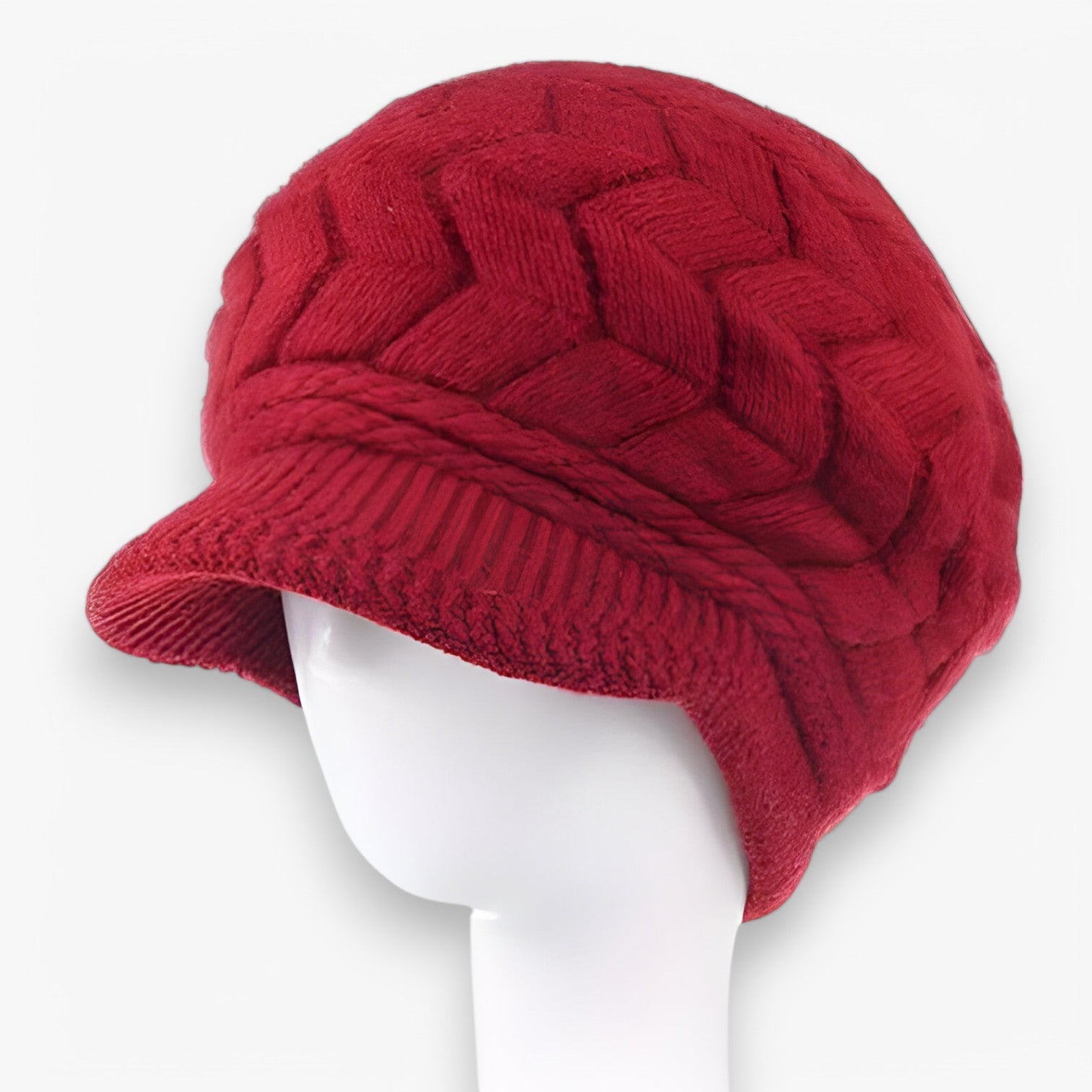 Berretto Invernale Caldo In Peluche - Cappello Tricot In Finta Pelliccia Donna - Bordeaux 55cm-58cm - berretto berretto invernale caldo cappello donna finta hats invernale pelliccia womens hat - Concept Palermo