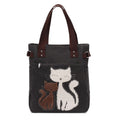Bolso de tela con gato bordado Hombre