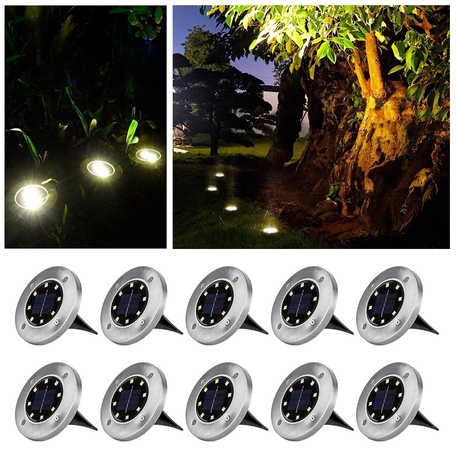 Illuminazione da Giardino Solare a LED Senza Fili Deluxe - Illumina il tuo Giardino con Facilità