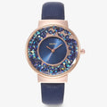Reloj de mujer de piel con diseño firmado y estilo de lujo