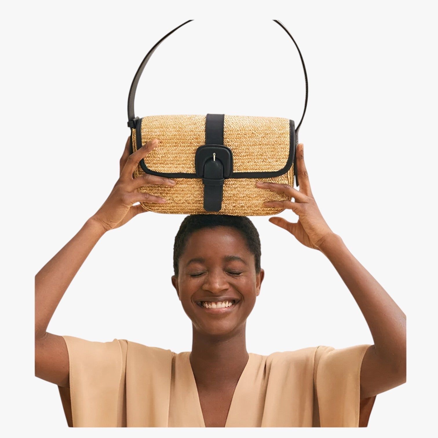 Borsa da spiaggia in rattan fatta a mano di lusso Pelle - - bags borsa borsa spiaggia fatta handbags mano pelle rattan spiaggia Women's handbags - Concept Palermo