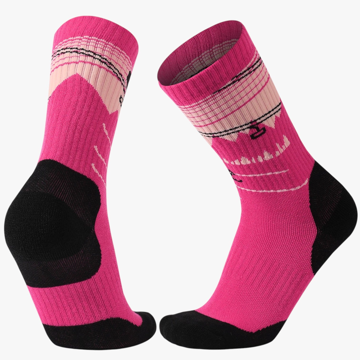 Calzini di lana resistenti - Mantengono i piedi caldi e asciutti tutto il giorno Rosso - L rosa + nero - asciutti caldi calzini calzini lana giorno Hiking Socks lana mantengono piedi socks - Concept Palermo