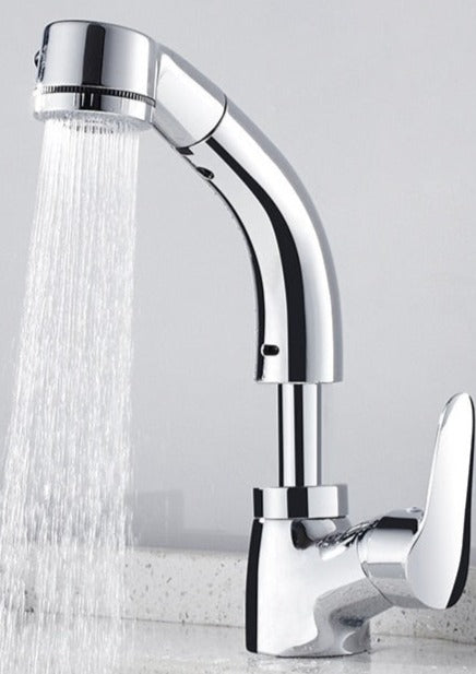 Rubinetto Miscelatore Estraibile in Ottone per Bagno Uomo - Alta Qualità - Cromo - bagno crane estraibile home & garden miscelatore ottone rubinetto sollevatore sollevatore estraibile - Concept Palermo