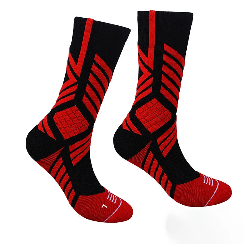 Calzini da basket antiscivolo: stabilità e comfort Uomo - Una taglia per tutti Nero e rosso - antiscivolo basket calzini calzini basket comfort Hiking Socks socks stabilità terrence | calzini da basket antiscivolo: stabilità e comfort - €25 uomo - Concept Palermo