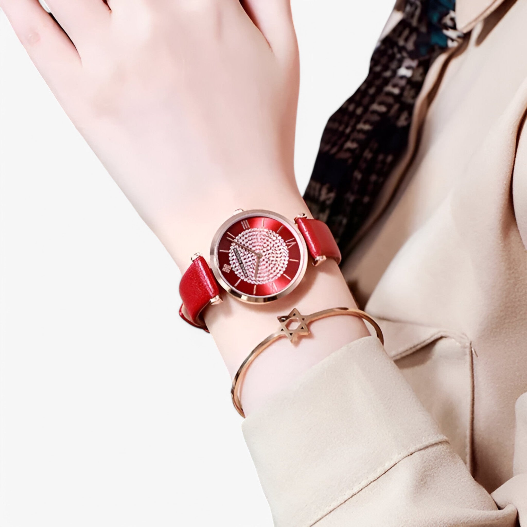 Orologio in pelle rossa Uomo - - orologio orologio pelle pelle rossa uomo watch for women watches - Concept Palermo