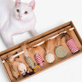 Set de varitas interactivas de madera para gatos con resorte para hombre