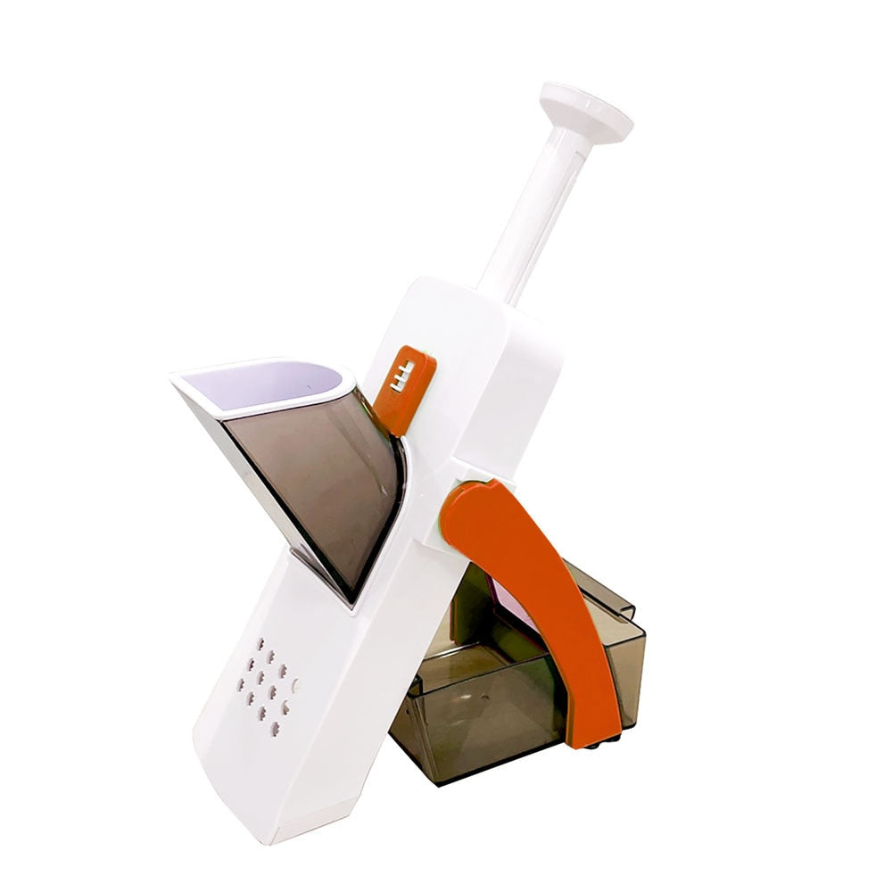 Tritaverdure Manuale Professionale con 5 Lame in Acciaio Inox per Verdure e Frutta - Arancia - alla home & garden kitchen slicers perfezione slicers taglia taglia trita trita verdure - Concept Palermo