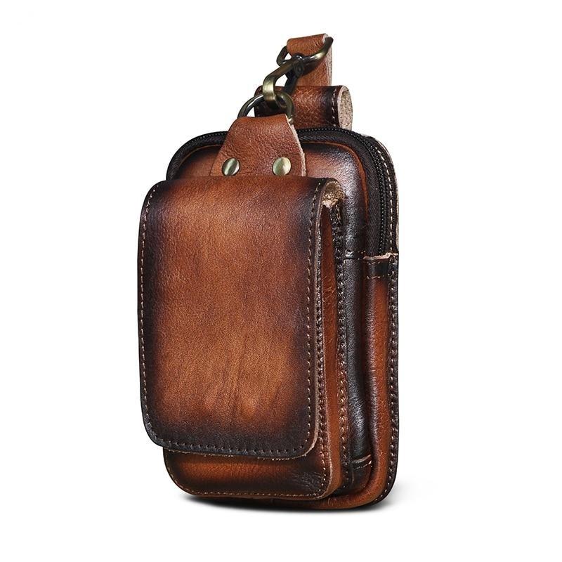 Borsa Uomo Nera in Vera Pelle con Tracolla Regolabile, Ideale per Lavoro e Tempo Libero - Marrone - Bags borsa borsa uomo mens wallet pelle uomo vera wallets - Concept Palermo