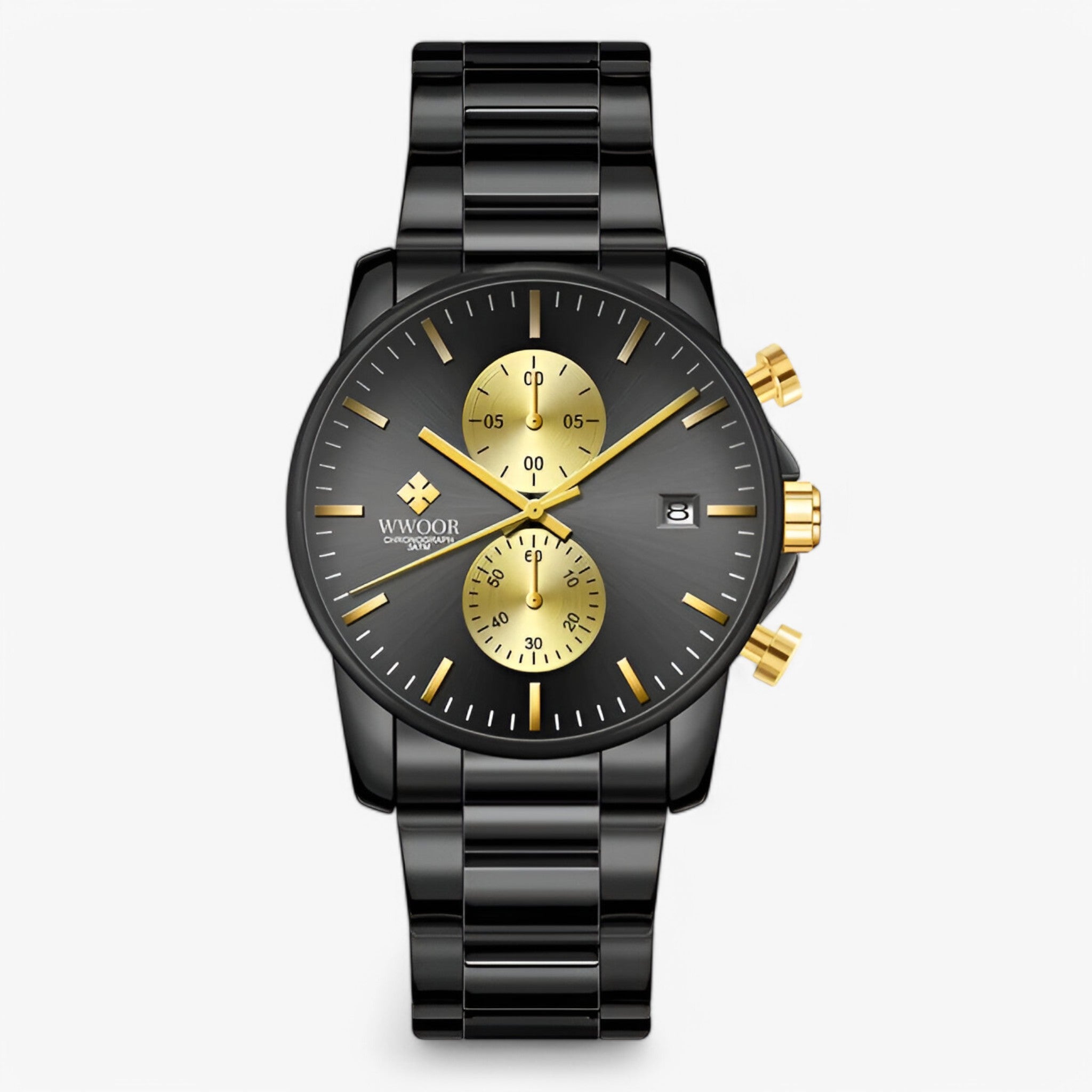 Orologio Cronografo Business di Lusso Uomo - Nero Oro - accessoires business cronografo horloges orologio orologio cronografo uomo watches - Concept Palermo