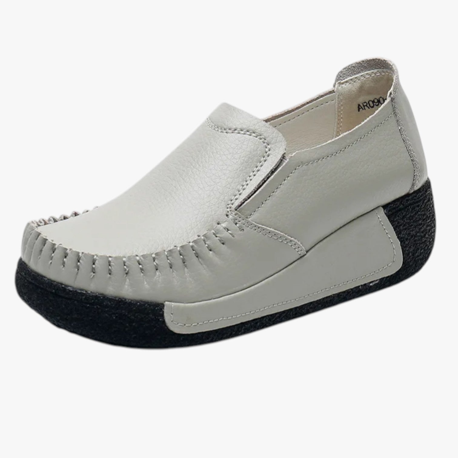 Mocassini in vera pelle - Morbidi e comodi con plateau per le mamme - grigio - comodi mamme mocassini mocassini vera morbidi pelle plateau shoes shoes for women womens shoes - Concept Palermo