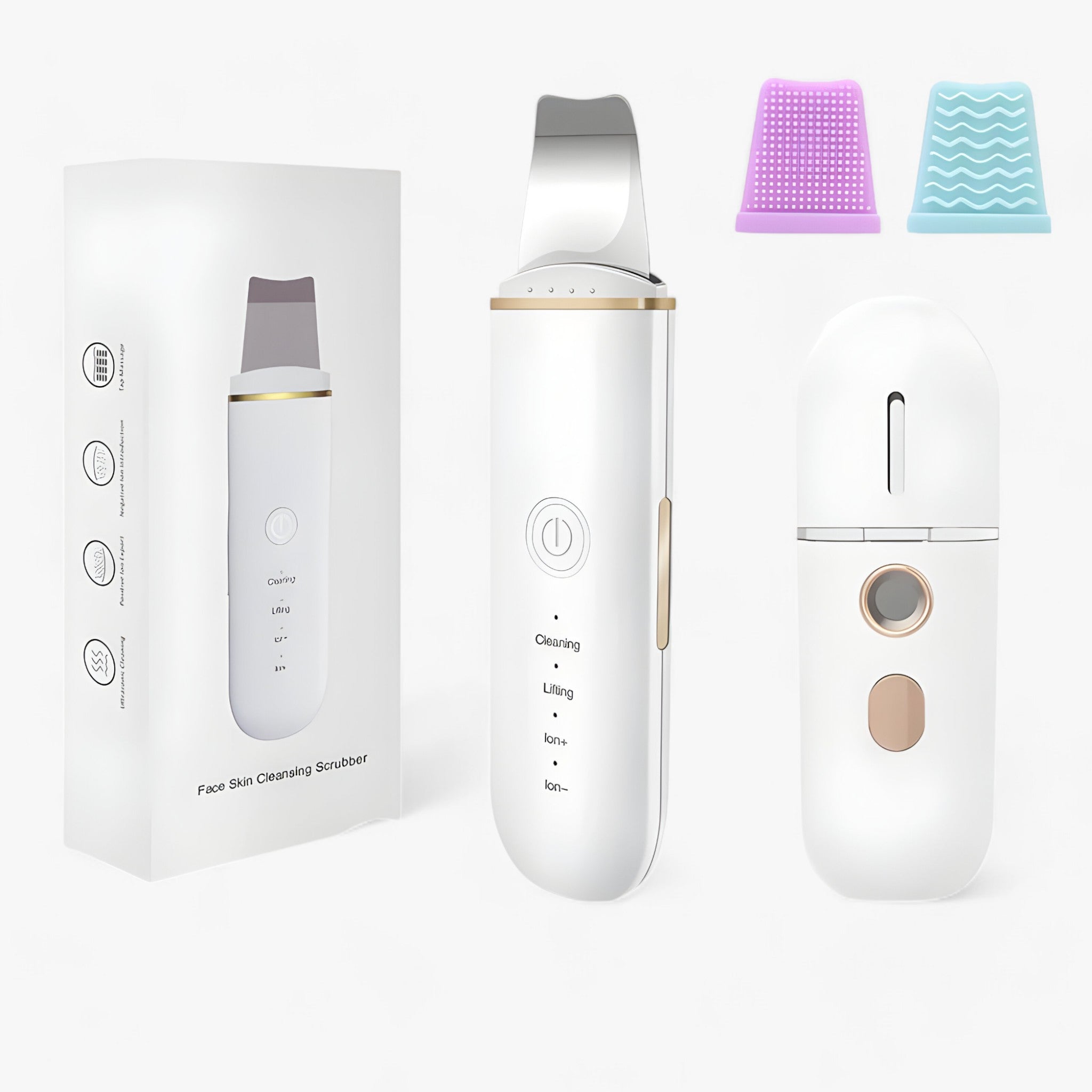 Spatola facciale a ultrasuoni - Strumento per il rassodamento del viso e la rimozione dei punti neri Pelle Uomo - Insieme Bianco 1 - cosmetics facciale neri pelle punti rassodamento rimozione skin care skinscrub pro | spatola facciale a ultrasuoni - strumento per il rassodamento del viso e la rimozione dei punti neri - € spatola - Concept Palermo