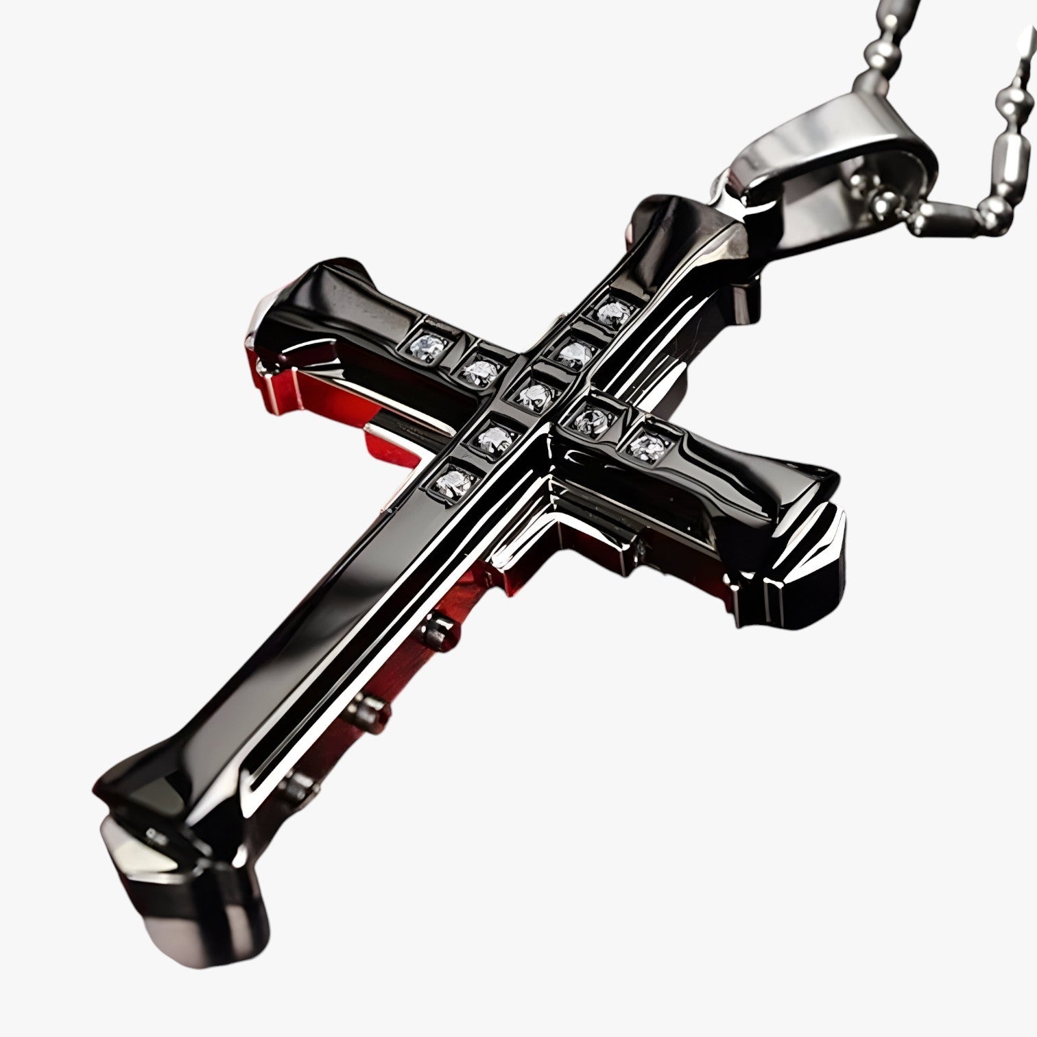 Collana a croce in cristallo splendente – Stile e significato Lana - - collana collana croce cristallo croce jewelry lana mens accessory Necklace necklace for men NECKLACES significato splendente - Concept Palermo