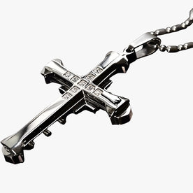 Collana a croce in cristallo splendente - Stile e significato Lana - Argento - collana collana croce cristallo croce jewelry lana mens accessory Necklace necklace for men NECKLACES significato splendente Unisex Wool - Concept Palermo