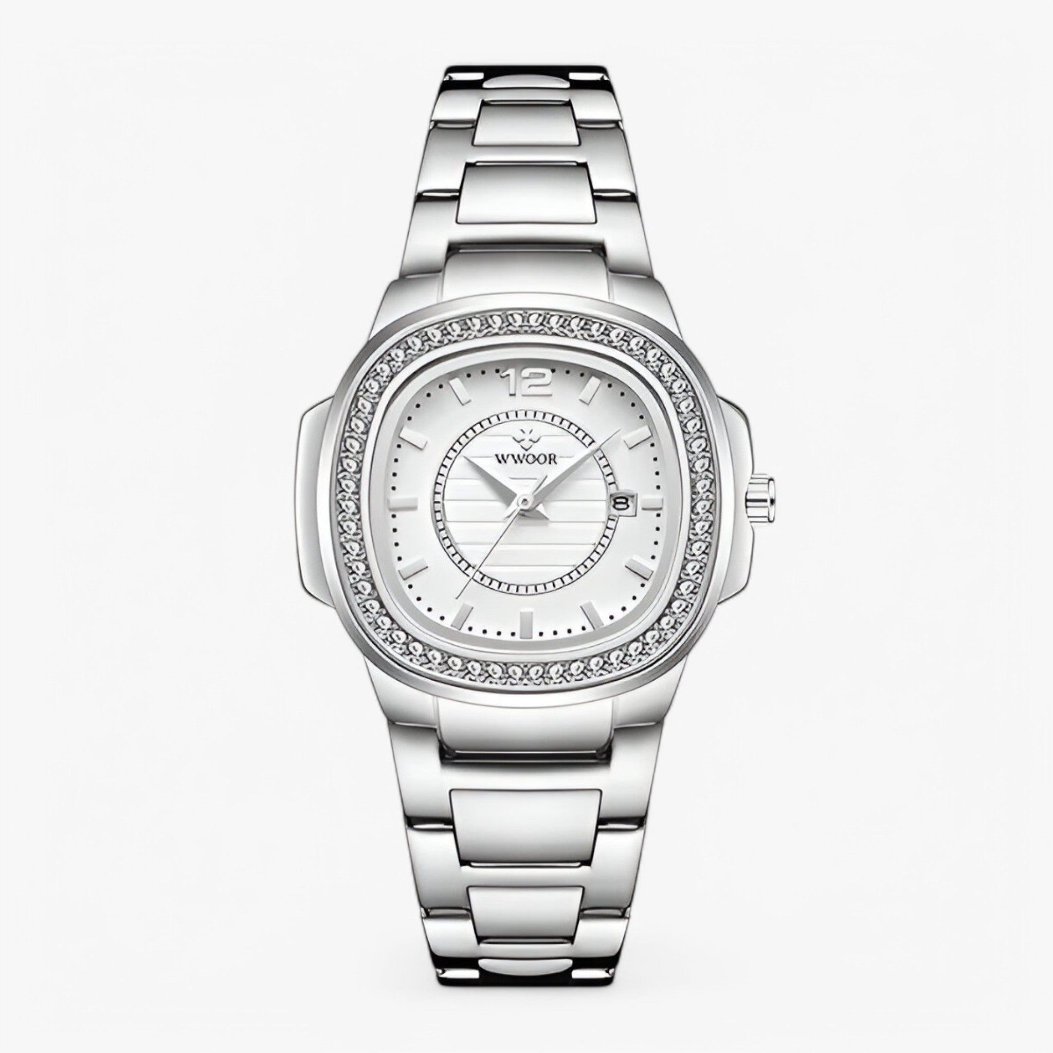 Orologio da polso da donna in oro con diamanti - bianca argento - diamanti donna orologio orologio polso polso watch for men watches - Concept Palermo