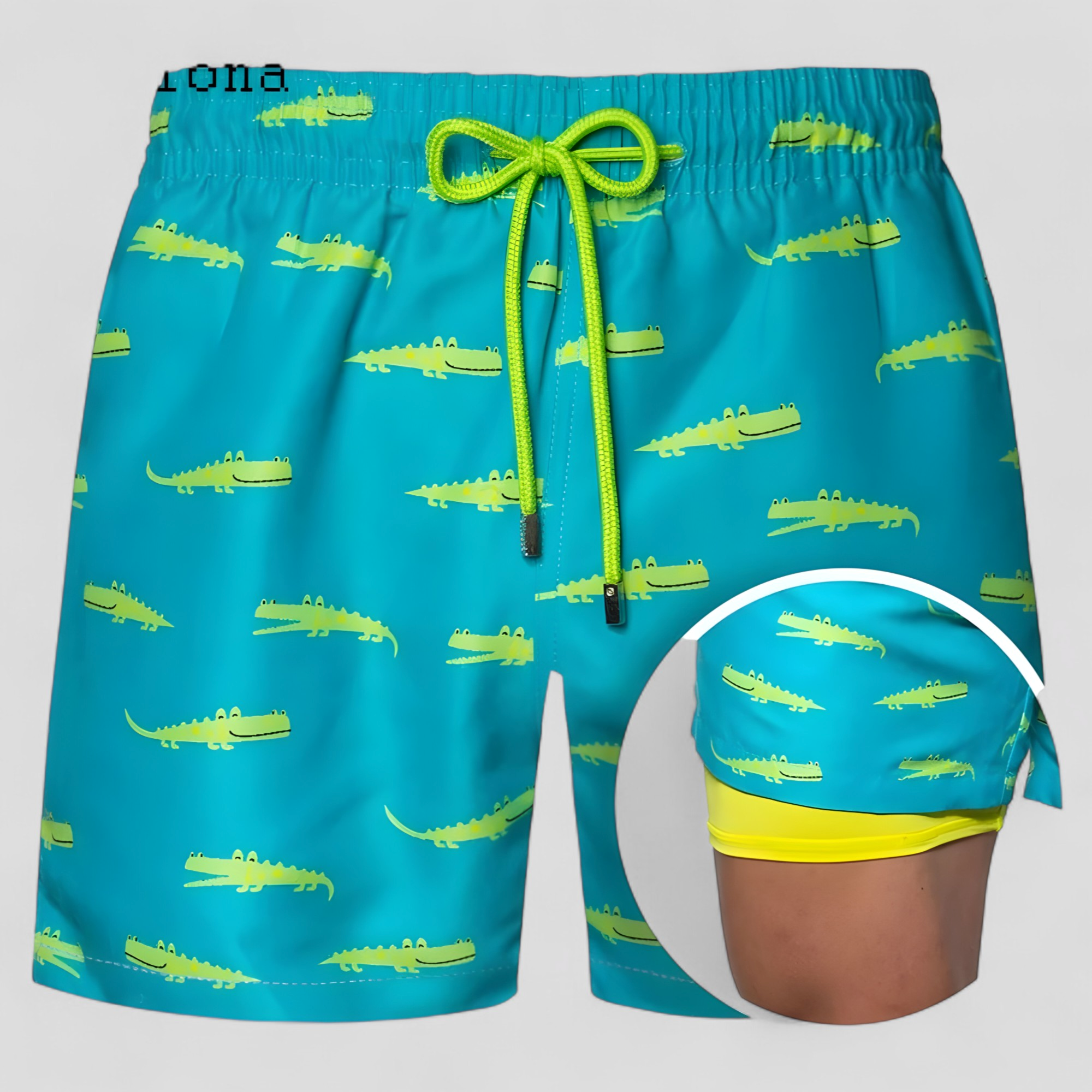 Costume da Bagno Uomo Asciugatura Rapida con Tasche Laterali, Pantaloncino Mare - Verde 3 - abbigliamento mare asciugatura cintura con cordino costume costume da bagno costume da bagno rapido costume da bagno uomo costume elegante costume per attività acquatiche costume uomo nuoto e sport acquatici rapida shorts shorts da nuoto tasca interna costume tasche uomo - Concept Palermo