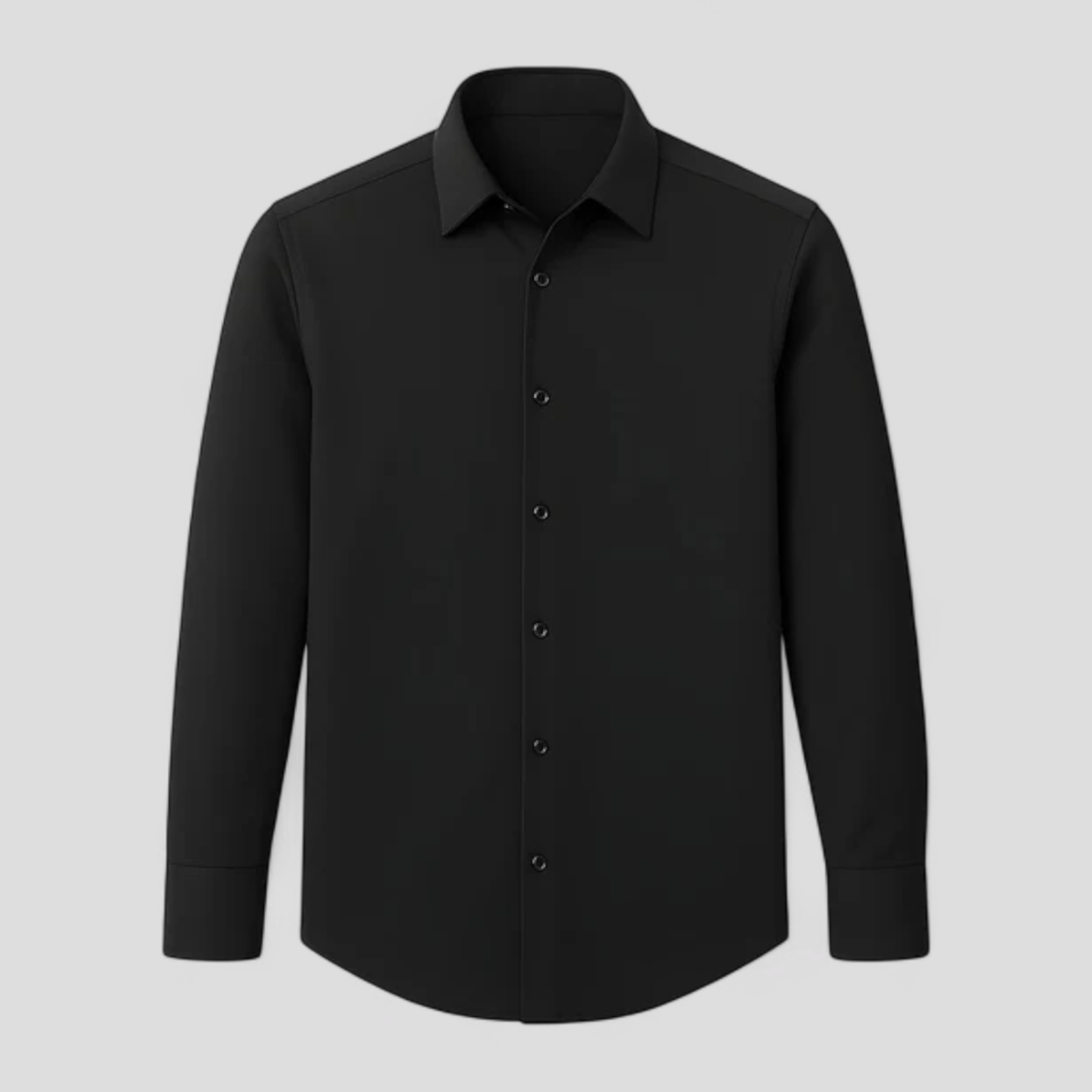 Camicia da ufficio flessibile: linee pulite con flessibilità integrata Uomo - Nero - 10/6/2024 camicia camicia ufficio clothing flessibile flessibilità integrata linee men's top clothes pulite tshirts - Concept Palermo