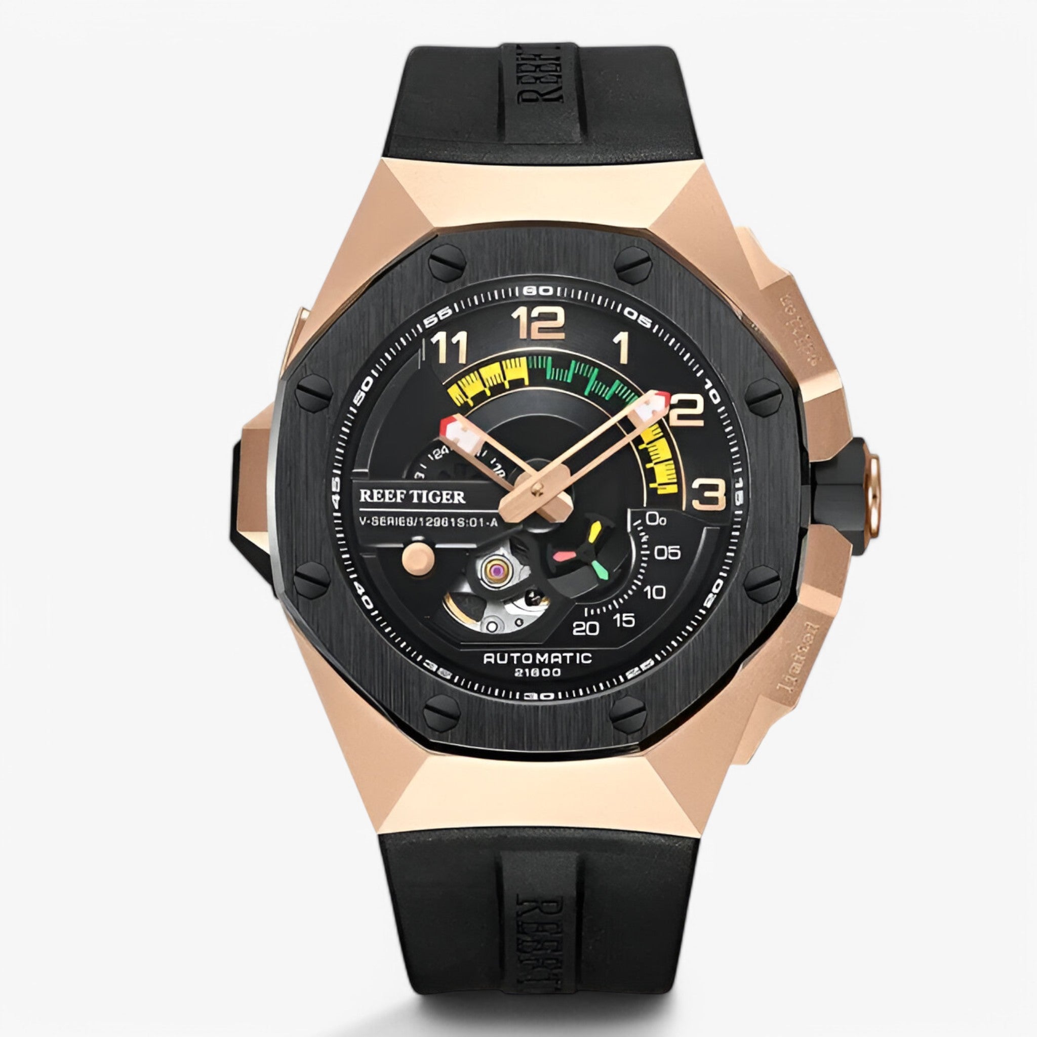 Orologio Sportivo Automatico di Lusso - rosa nero nero - accessoires auto automatico horloges orologio orologio sportivo sport sportivo watches - Concept Palermo