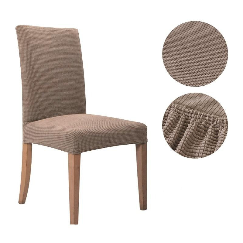 Copertura per Sedia Bellezza Elasticizzata - Set 2 Pezzi Universale - Marrone | 2 pezzi - belleza confezione copertura copertura sedia home & garden seat cover sedia slipcovers uomo - Concept Palermo