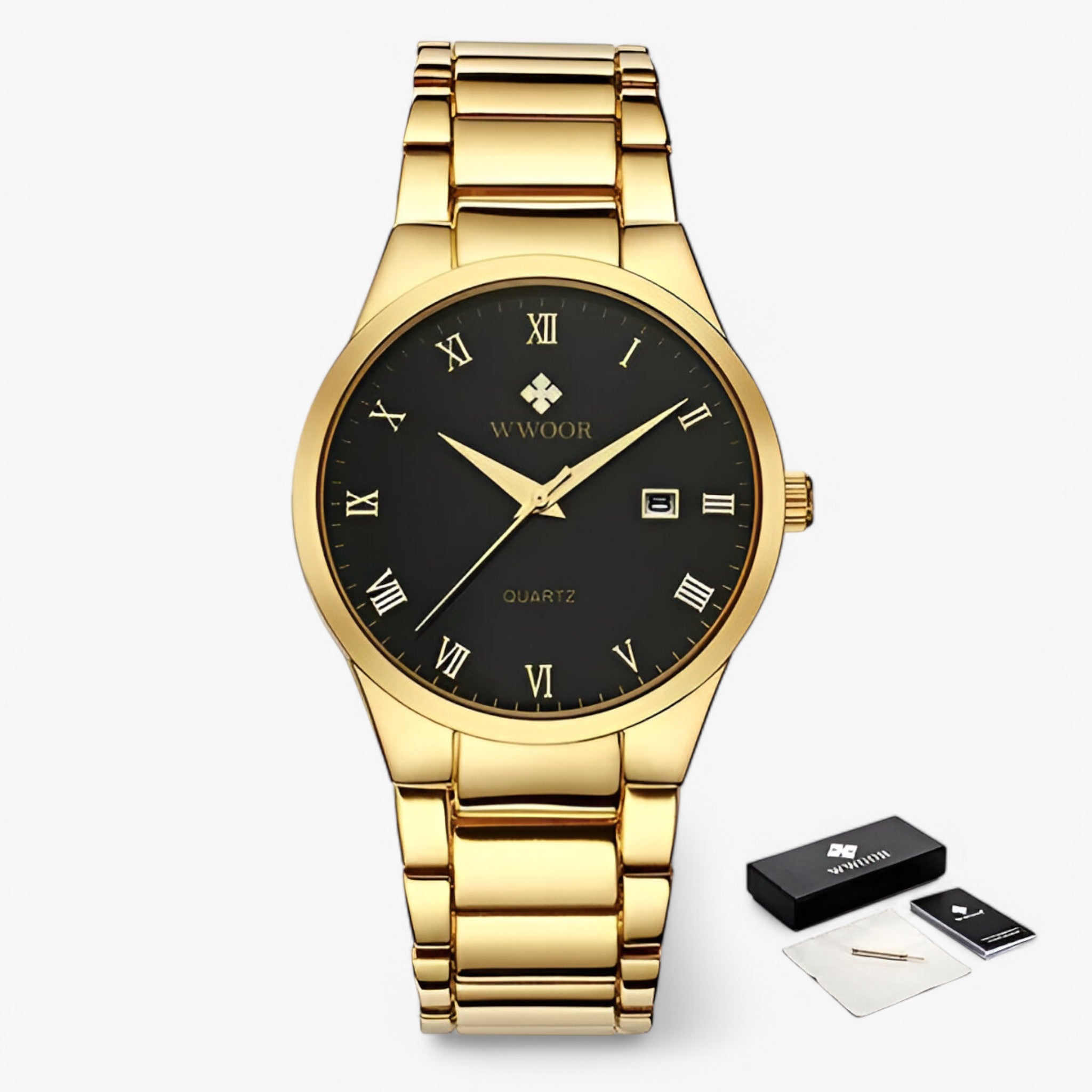 Orologio al Quarzo elegante e senza tempo - Oro nero con scatola - accessoires horloges orologio orologio quarzo quarzo tempo watches - Concept Palermo