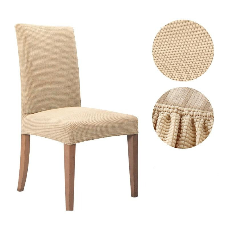 Copertura per Sedia Bellezza Elasticizzata - Set 2 Pezzi Universale - Beige | 2 pezzi - belleza confezione copertura copertura sedia home & garden seat cover sedia slipcovers uomo - Concept Palermo