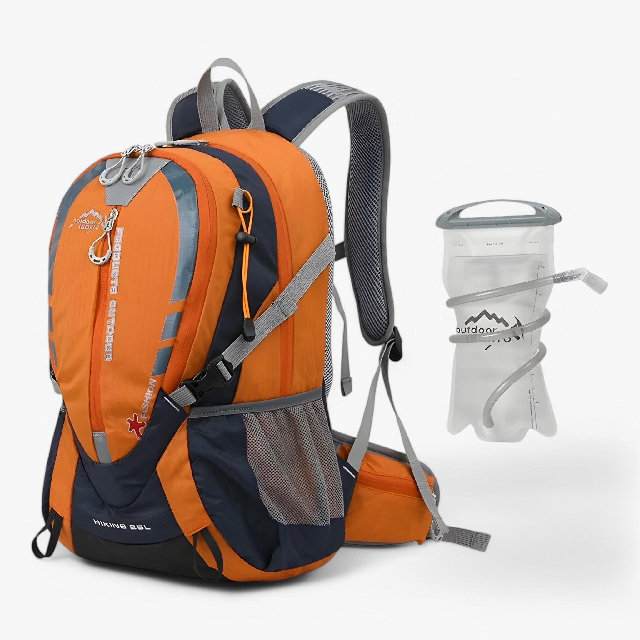 Zaino Idrico Trekking 25L Uomo, Leggero Traspirante per Escursioni, Corsa, Bici - Arancione 2L - arthur | zaino idrico da 25l - €25 idrico uomo zaino zaino idrico - Concept Palermo