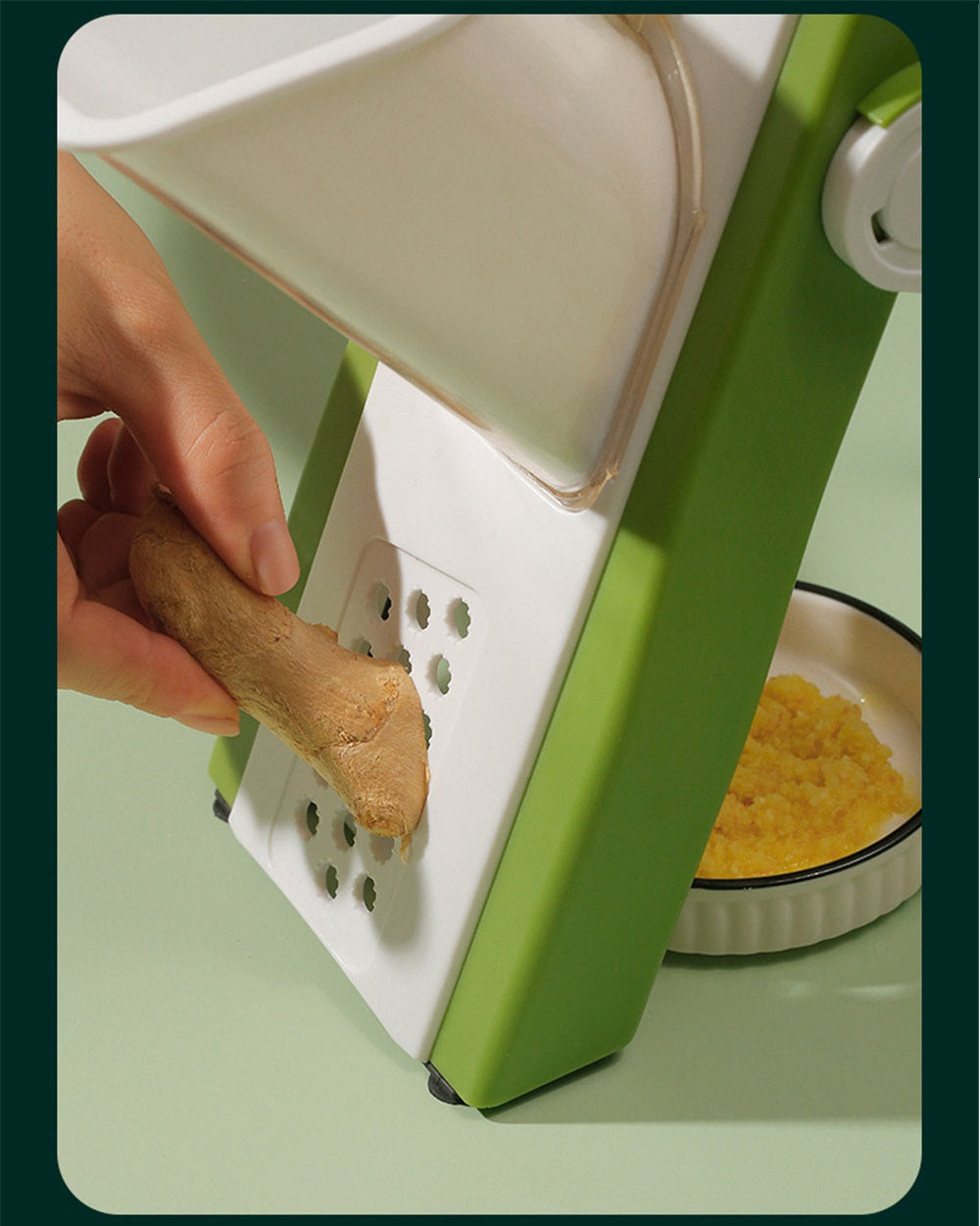 Tritaverdure Manuale Professionale con 5 Lame in Acciaio Inox per Verdure e Frutta - - alla home & garden kitchen slicers perfezione slicers taglia taglia trita trita verdure - Concept Palermo