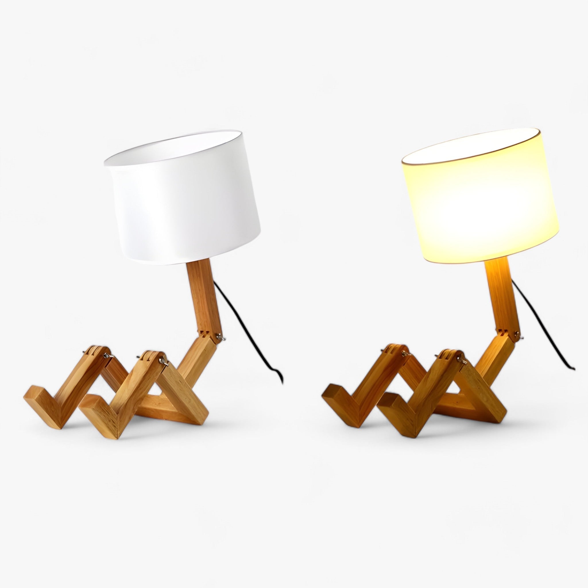 Lampada robot in legno Lampada da tavolo creativa - stile scandinavo moderno per la lettura e la decorazione Uomo - - creativa decorazione home home & garden Home accessories Home Decor lampada lampada robot legno lettura robot - Concept Palermo