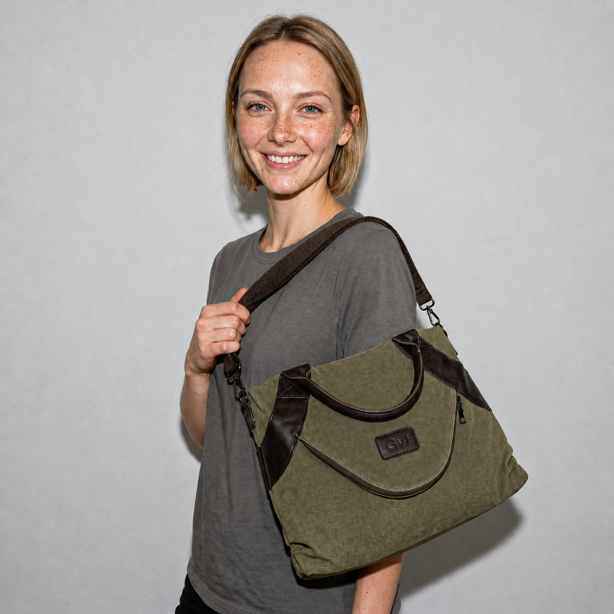 Borsa Shopper Donna Grande in Tela con Tasche, Spaziosa, per Spiaggia e Viaggio - - Bags borsa borsa tela donna new_for_google_may tasca tela - Concept Palermo