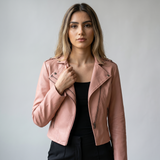 Zwarte Dames Bikerjas van Polyester - Elegante en Comfortabele Motorstijl