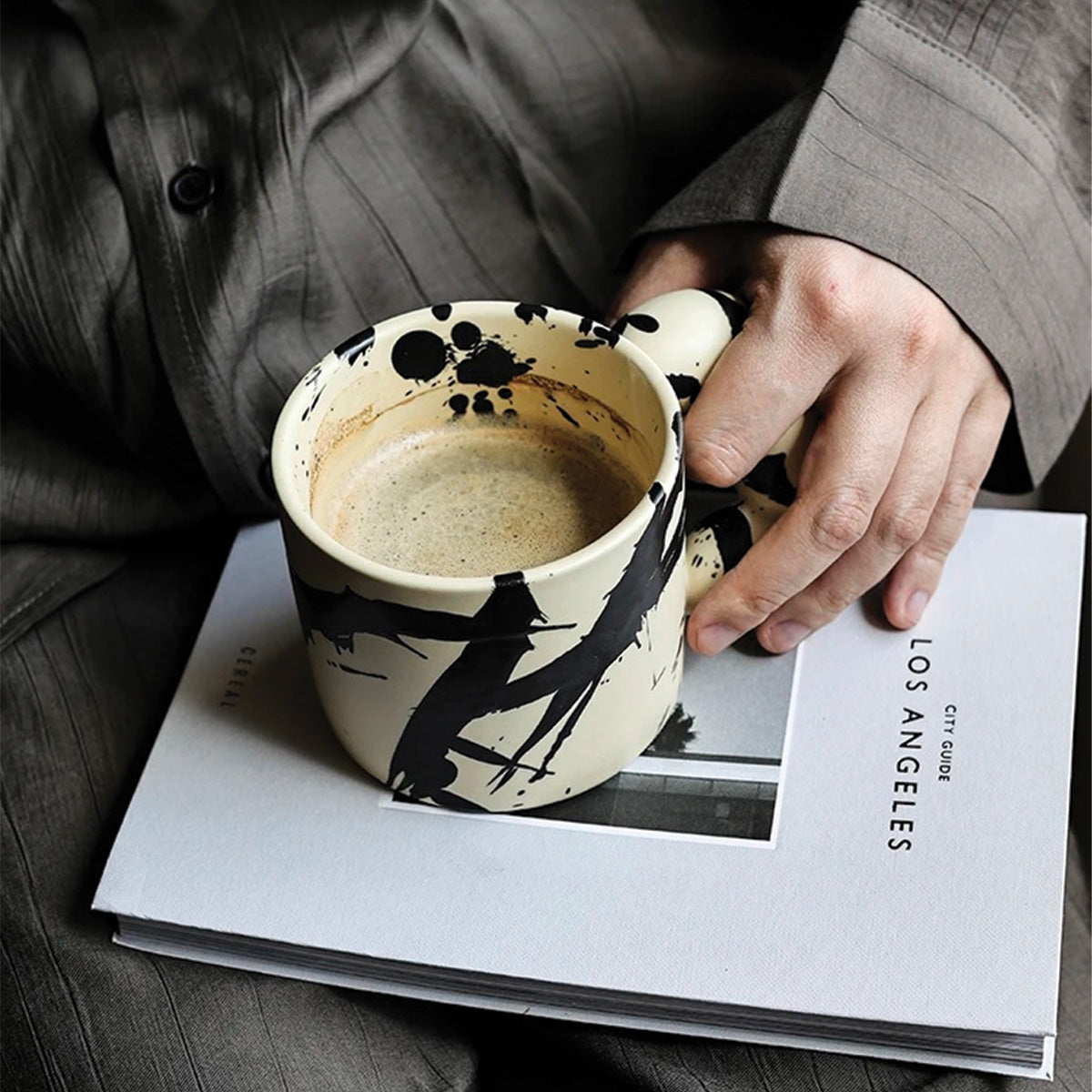 Keramikkrus Livlig Splash Ink Design Artistico Eccezionale, Durevole e per Amanti del Caffè e del Tè Uomo - - amanti artistico caffè Decor design eccezionale home & garden keramikkrus keramikkrus livlig Kitchen Mug Tableware - Concept Palermo