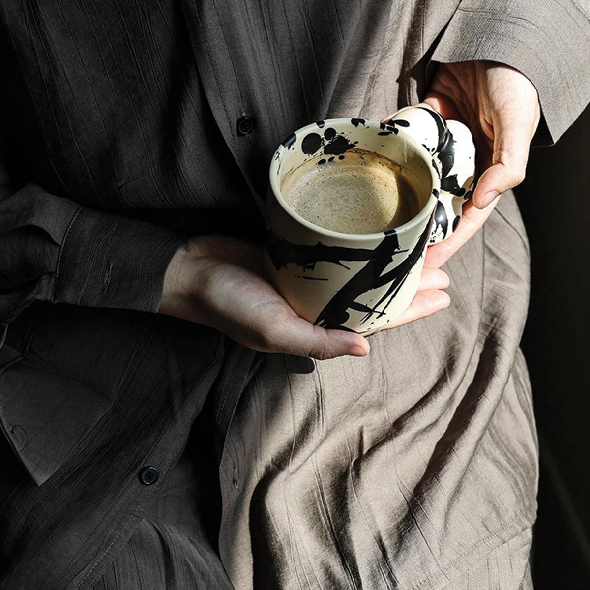 Keramikkrus Livlig Splash Ink Design Artistico Eccezionale, Durevole e per Amanti del Caffè e del Tè Uomo - - amanti artistico caffè Decor design eccezionale home & garden keramikkrus keramikkrus livlig Kitchen Mug Tableware - Concept Palermo