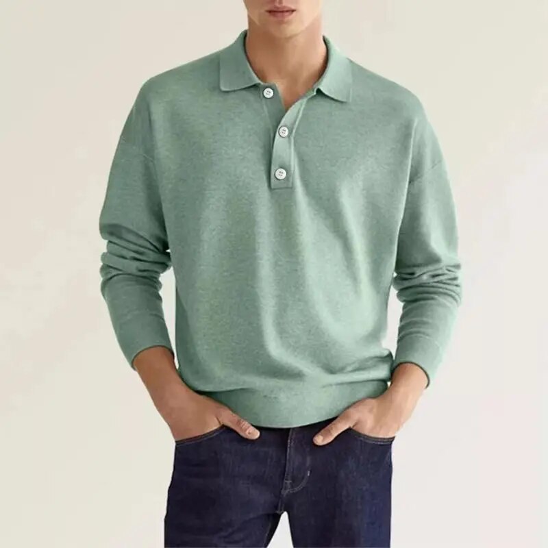 Polo Uomo Maniche Lunghe - Stile Classico e Comfort Quotidiano