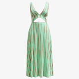 Maxi jurk dames van katoen met cut-out, elegant en zomers
