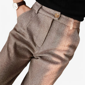 Pantaloni a gamba dritta comodi - Marrone - comodi dritta gamba Linen pantaloni pantaloni gamba pants Solid Unisex - Concept Palermo