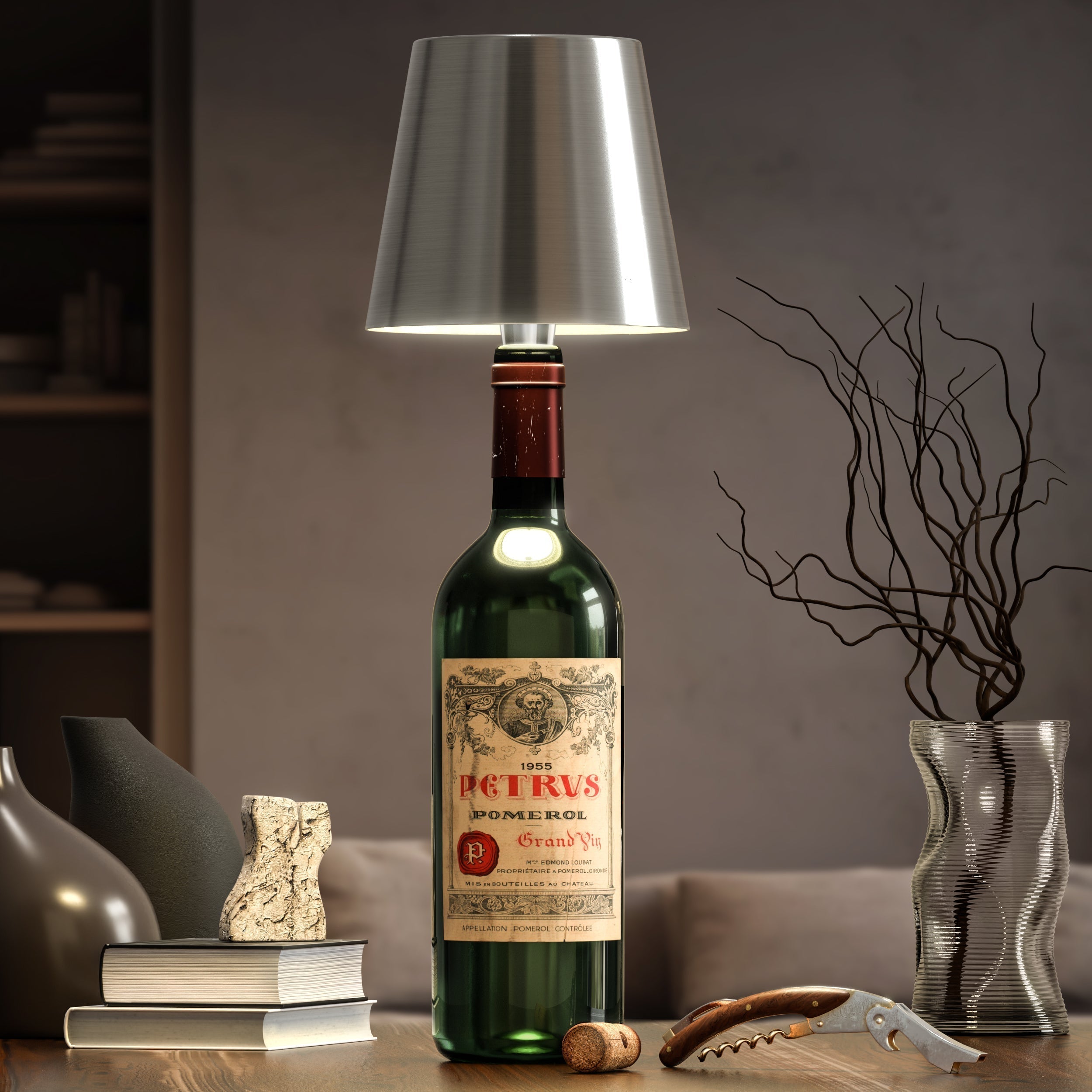 ARIA - Lampada Senza Fili a Forma di Bottiglia - Illuminazione Portatile - - aria bottiglia fili forma home & garden illuminazione lampada P2 portatile - Concept Palermo